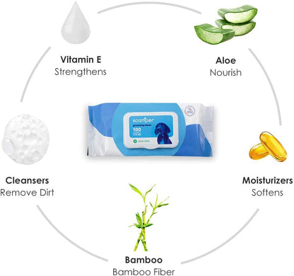 FurLisse - Pet Wipes for Dogs & Cats (Aloe Vera)