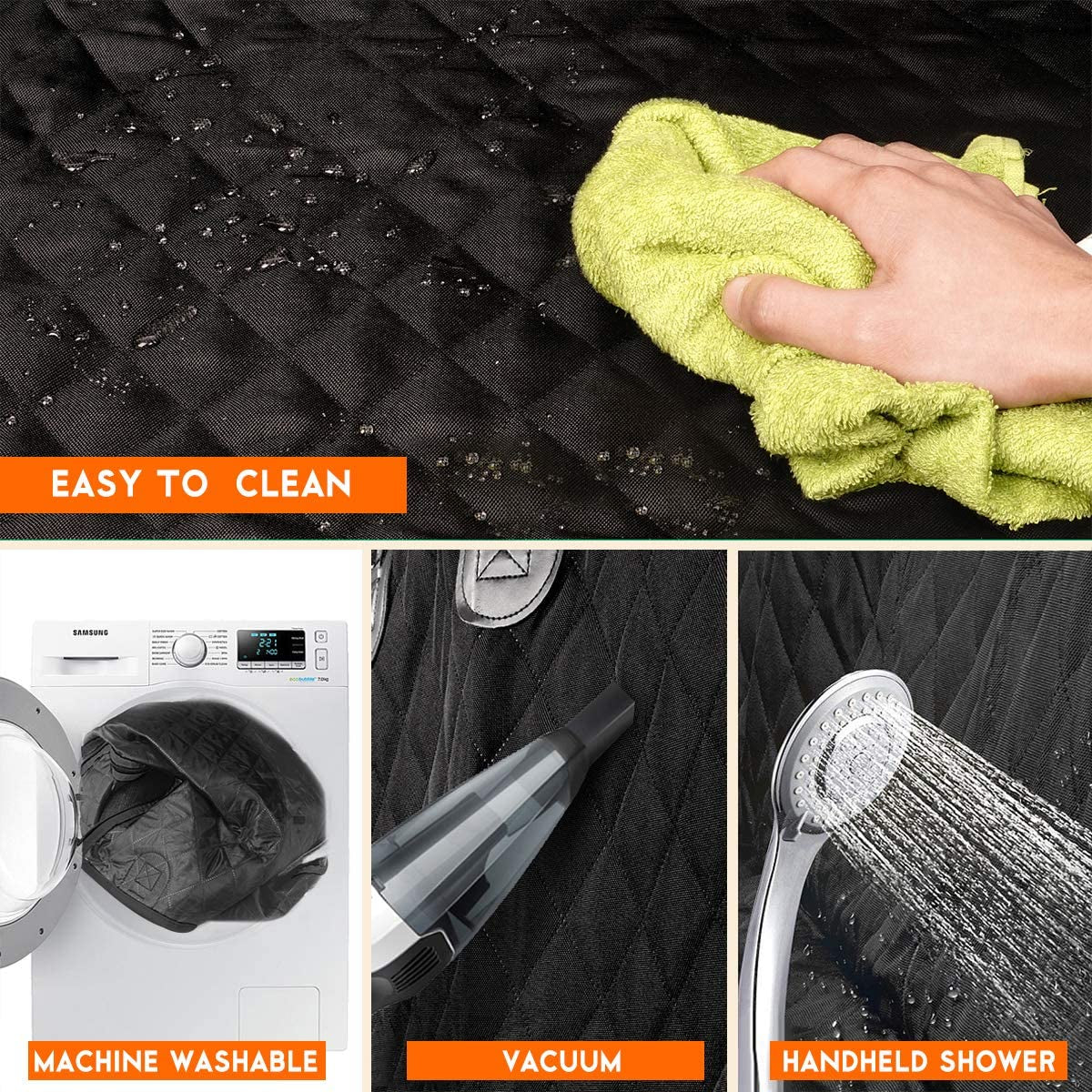 Chauf-Fur - Luxe Pet Cover Back Seat Waterproof Non-Slip