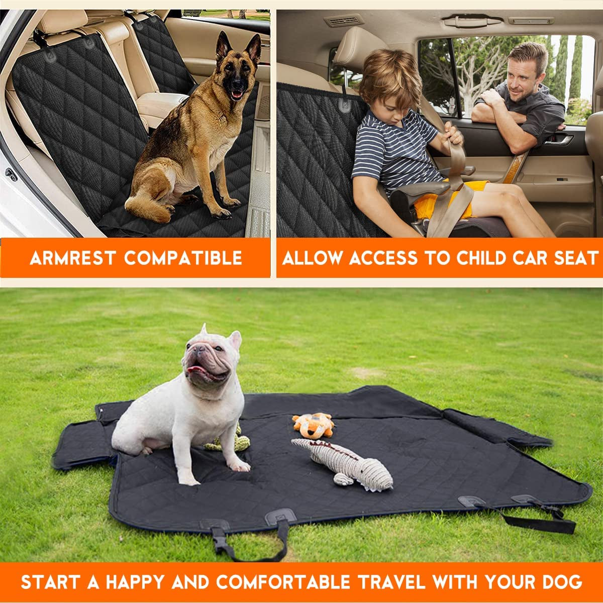 Chauf-Fur - Luxe Pet Cover Back Seat Waterproof Non-Slip