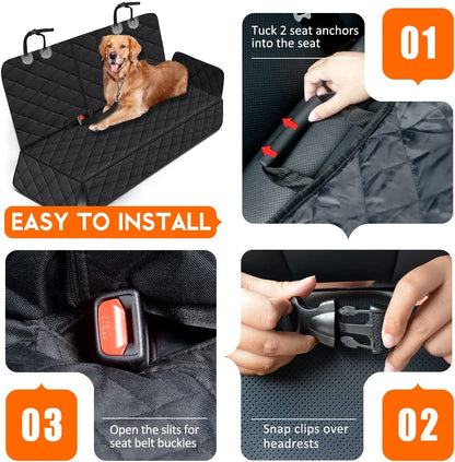 Chauf-Fur - Luxe Pet Cover Back Seat Waterproof Non-Slip
